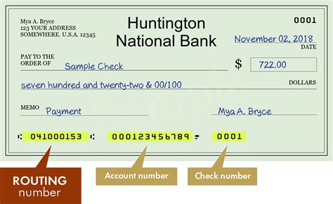 huntington bank routing number|huntington bank routing number 041000153.